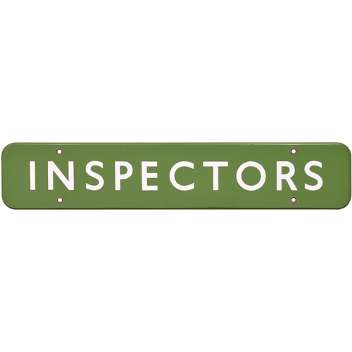 28 - A BR(S) doorplate, INSPECTORS, (f/f), enamel, 18