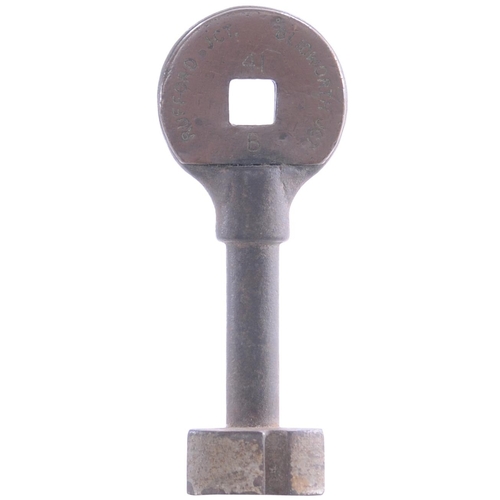 364 - A single line key token, RUFFORD JCT-BLIDWORTH JCT, (engraved brass plates/chromed steel), from the ... 