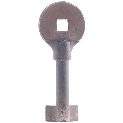 364 - A single line key token, RUFFORD JCT-BLIDWORTH JCT, (engraved brass plates/chromed steel), from the ... 