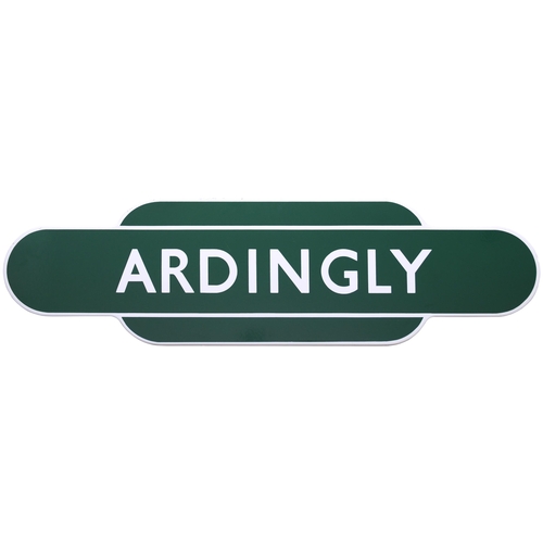 365 - A BR(S) totem sign, ARDINGLY, (f/f). The station was on the Haywards Heath to Horsted Keynes route a... 