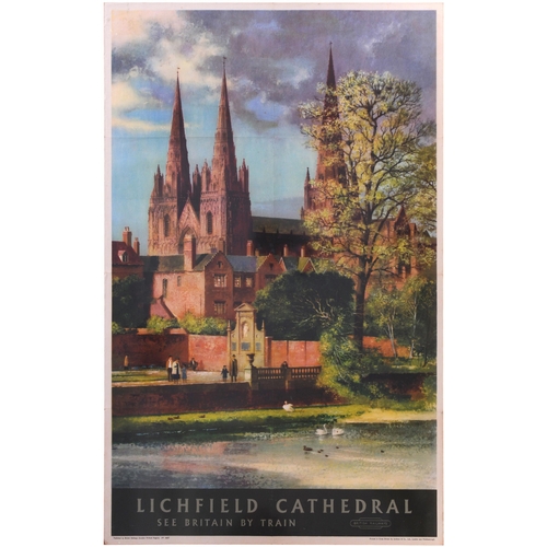 366 - A BR(M) double royal poster, LICHFIELD CATHEDRAL, by Greene, rolled with folds. (LM16657) (Postage B... 