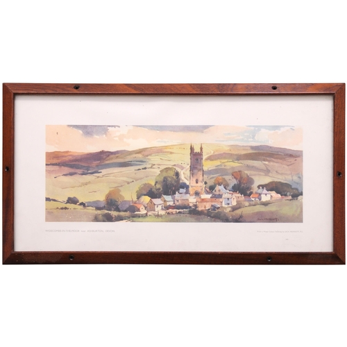 375 - A carriage print, WIDECOMBE-IN-THE-MOOR NEAR ASHBURTON DEVON, by Jack Merriott, from the Western Reg... 