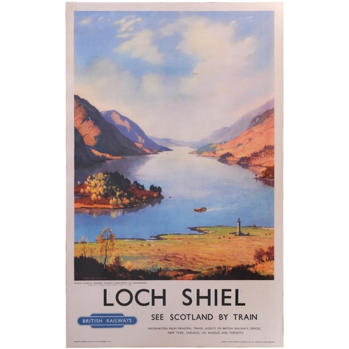 379 - A BR(Sc) double royal poster, LOCH SHIEL, PRINCE CHARLES EDWARD STEWART'S MONUMENT AT GLENFINNAN, by... 