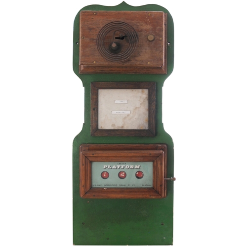 383 - A platform indicator for Horsted Keynes station, comprising three position indicator LB&SCR, Sykes, ... 