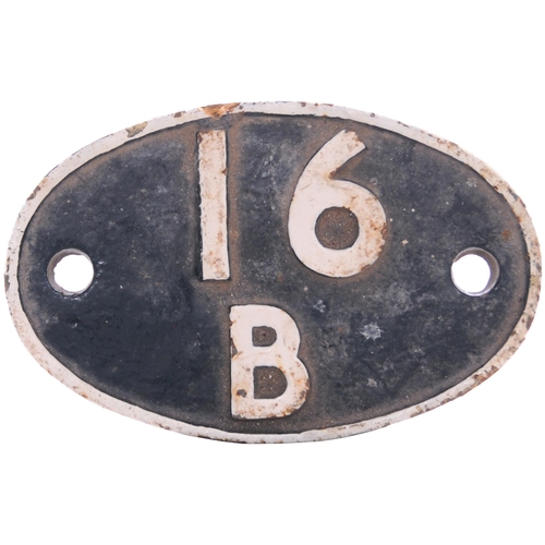 386 - A shedplate 16B, Spital Bridge (1948-August 1950), Kirkby in Ashfield (October 1955-September 1963),... 