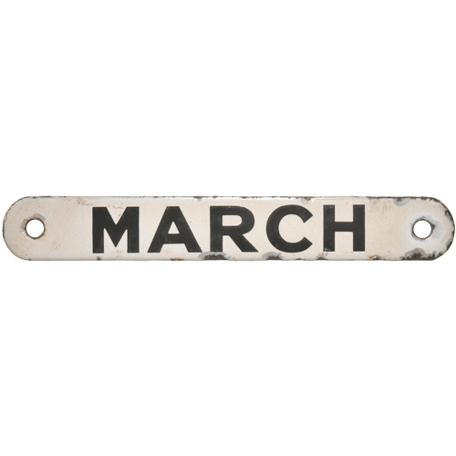 399 - An LNER shedplate, MARCH, enamel, length 9¾