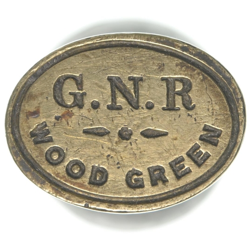 426 - A seal, GNR WOOD GREEN, a station north of Finsbury Park on the East Coast Main Line. Engraved brass... 