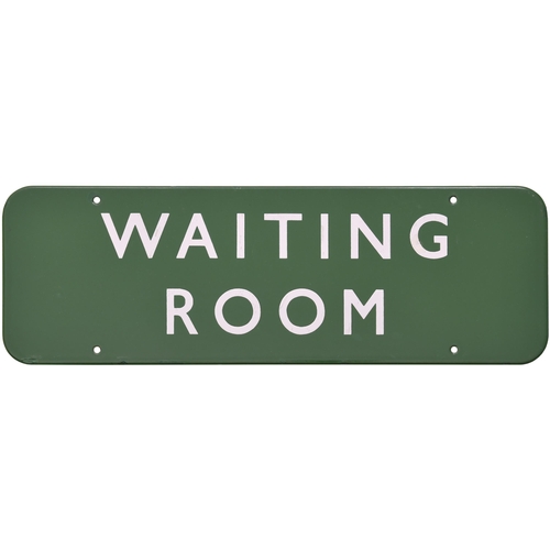 55 - A BR(S) doorplate, WAITING ROOM, (f/f), enamel, 18