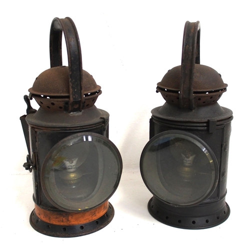 112 - GWR 3 aspect handlamp & BR(W) 4 aspect handlamp, both lamps complete & in totally ex service conditi... 