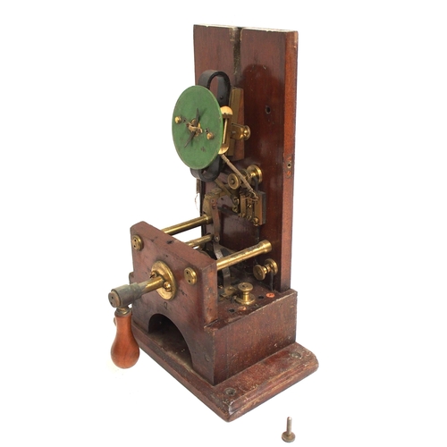 13 - Telegraph instrument with writing slope, needle sticky otherwise good ex service condition, long top... 