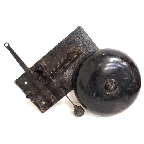 145 - Large wall mounted alarm/warning bell, working condition, bell is 12