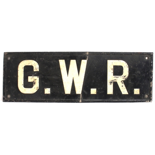 17 - GWR road transport lorry sign as fitted to the front of the cabs of the Companies road motor fleet, ... 