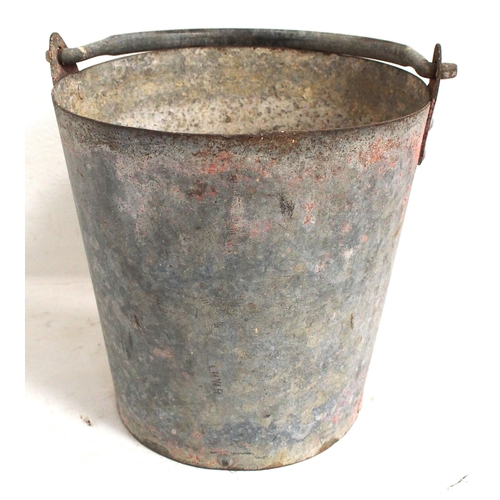 195 - LNWR heavy galvanised bucket prominently stamped LNWR in four places, excellent solid condition with... 