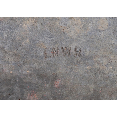 195 - LNWR heavy galvanised bucket prominently stamped LNWR in four places, excellent solid condition with... 