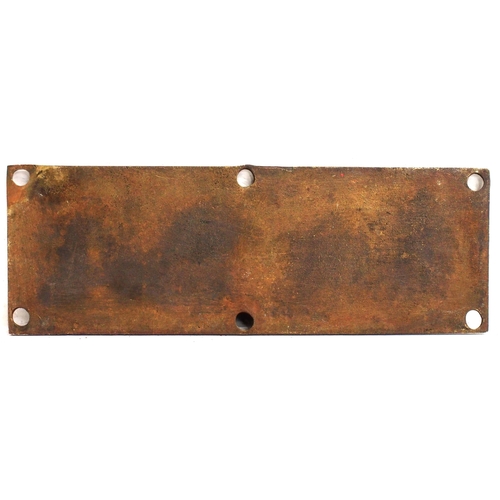 20 - Boiler plate, AVELING & PORTER, 3738, 1896, cast brass, 9¼x3¼