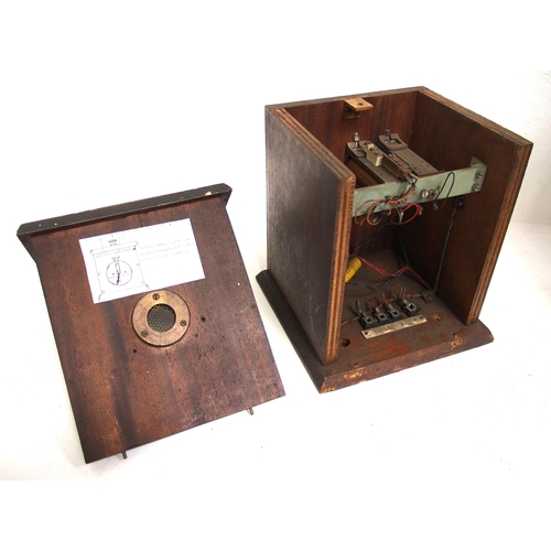 209 - NER/LNER block instrument case only - no internals, wooden cased signal box repeater, label states 