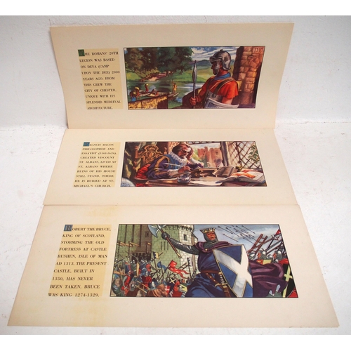 21 - BR(LMR) 1950s Historical Series carriage prints (unframed) - Francis Bacon, Roman Deva Camp & Robert... 