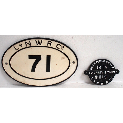 216 - LNWR C/I bridge plate 