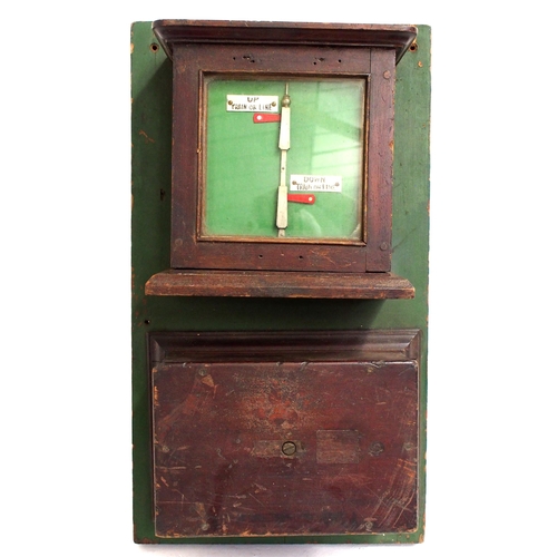 233 - Tyers LB&SCR 2 position Semaphore block indicator on original back board with gong box mounted under... 