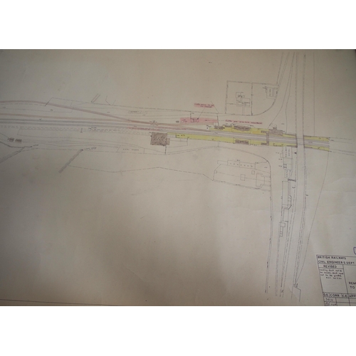 279 - Quantity of rolled GWR/BR(W) plans - Wantage Road 40' to the inch, Wycombe Railway 2 chain, GWR turn... 