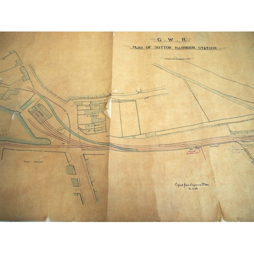 279 - Quantity of rolled GWR/BR(W) plans - Wantage Road 40' to the inch, Wycombe Railway 2 chain, GWR turn... 