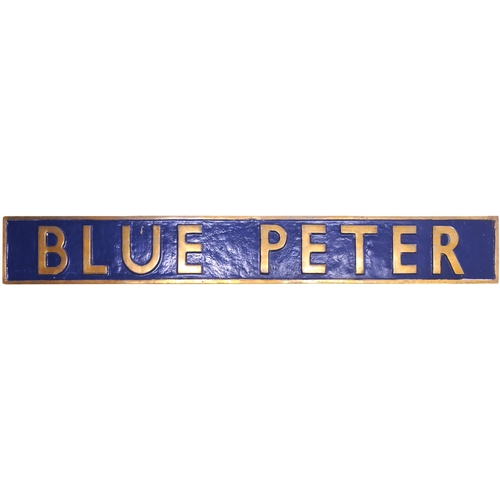 286 - Reproduction nameplate, BLUE PETER, and matching worksplate, LONDON NORTH EASTERN RAILWAY, 2023, DON... 