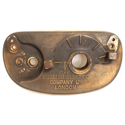 34 - English Electric Co London EMU drivers control consul cast brass top cover, 13