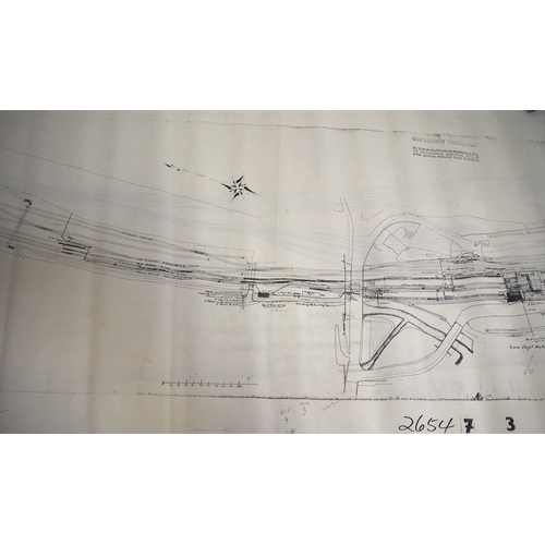 389 - Quantity of GWR/BR(W) rolled plans - Marlow OS 1876, Portesham Station building, Heathfield 1915 40'... 