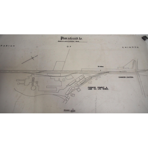 389 - Quantity of GWR/BR(W) rolled plans - Marlow OS 1876, Portesham Station building, Heathfield 1915 40'... 