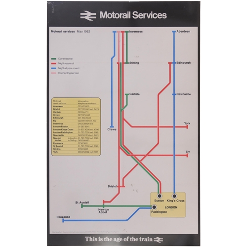 399 - Posters, BRB double royal, WINTER BREAK 1978-79, featuring HST on viaduct, also MOTORAIL SYSTEM MAP ... 