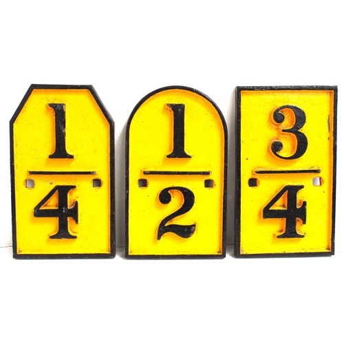 483 - North British Rly C/I milepost heads 