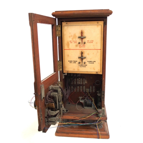 515 - LNWR absolute block instrument, needles free moving, no glass (beading present), no bell otherwise g... 