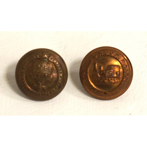 539 - North London Rly & Great North of Scotland Rly small uniform buttons. (2) (D2) (Dispatch by Mailboxe... 