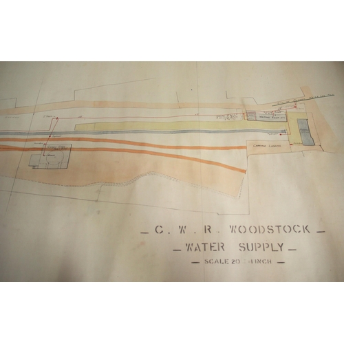 63 - Selection of GWR/BR(W) rolled plans and sections - Wooburn OS, Wooburn station house (film) Tiverton... 