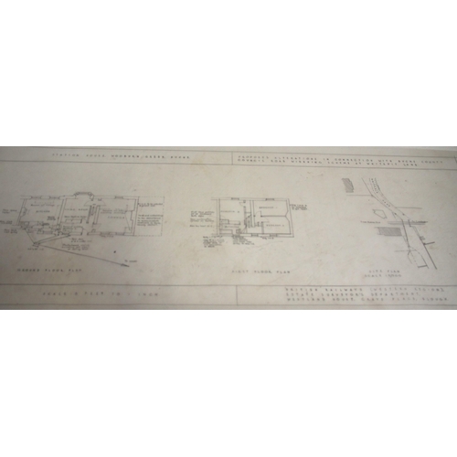 63 - Selection of GWR/BR(W) rolled plans and sections - Wooburn OS, Wooburn station house (film) Tiverton... 