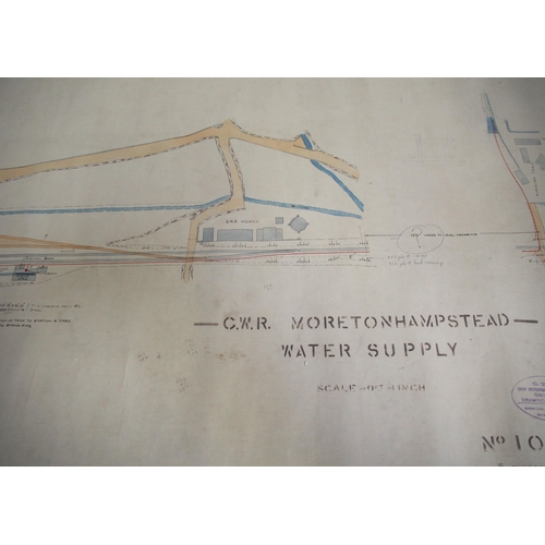 63 - Selection of GWR/BR(W) rolled plans and sections - Wooburn OS, Wooburn station house (film) Tiverton... 