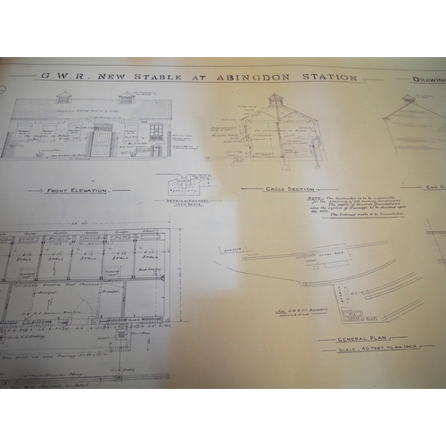 63 - Selection of GWR/BR(W) rolled plans and sections - Wooburn OS, Wooburn station house (film) Tiverton... 