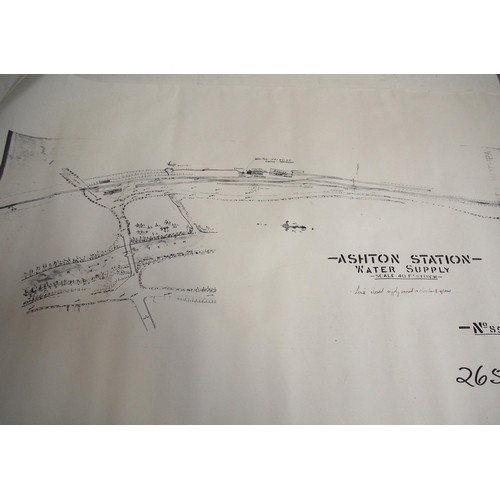 63 - Selection of GWR/BR(W) rolled plans and sections - Wooburn OS, Wooburn station house (film) Tiverton... 