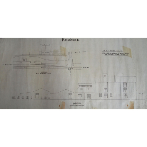 737 - Miscellaneous rolled plans etc - NER Withernsea waiting shelter, coloured and detailed, same main bu... 