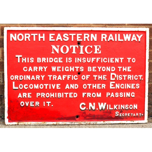 746 - North Eastern Rly C/I bridge notice 36