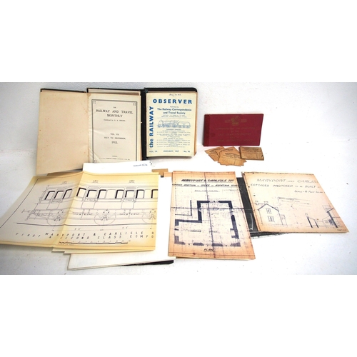 761 - Railway Clearing House folded linin maps - 