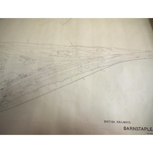 764 - Selection of rolled copy plans & diagrams  - GWR WATCHET, DULVERTON STATION, EXMOUTH JUNCTION, EXETE... 