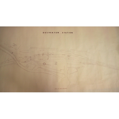 764 - Selection of rolled copy plans & diagrams  - GWR WATCHET, DULVERTON STATION, EXMOUTH JUNCTION, EXETE... 