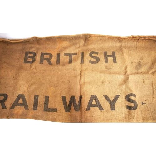 766 - Railway hessian sacks - CALEDONIAN RAILWAY GLASGOW (good), same patched, LNER (good), same patched (... 