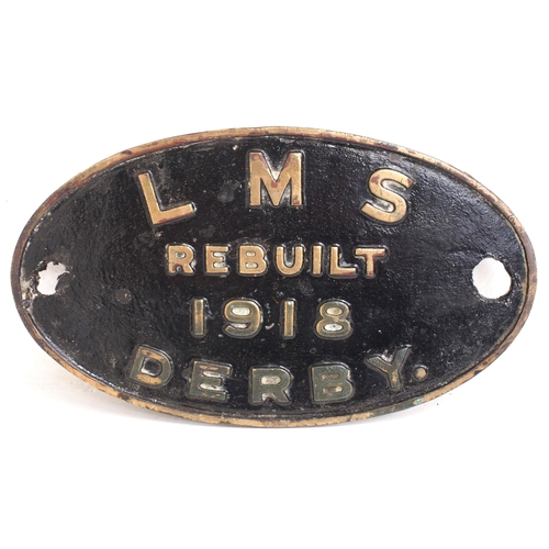 79 - LMS cast brass locomotive worksplate 