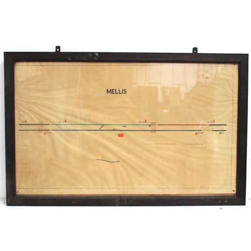 796 - British Rlys signal box diagram in original glazed frame 