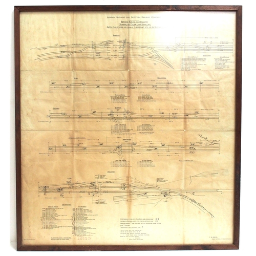 797 - LMS framed & glazed diagrams covering the widening of the line between Barking & Upminster September... 