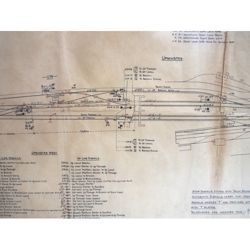 797 - LMS framed & glazed diagrams covering the widening of the line between Barking & Upminster September... 