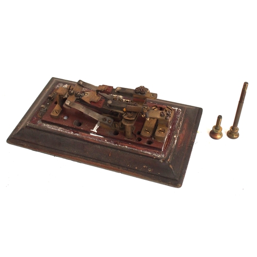 803 - Tyers wooden cased peg signal box block switch in good condition common on the Caledonian Railway, t... 