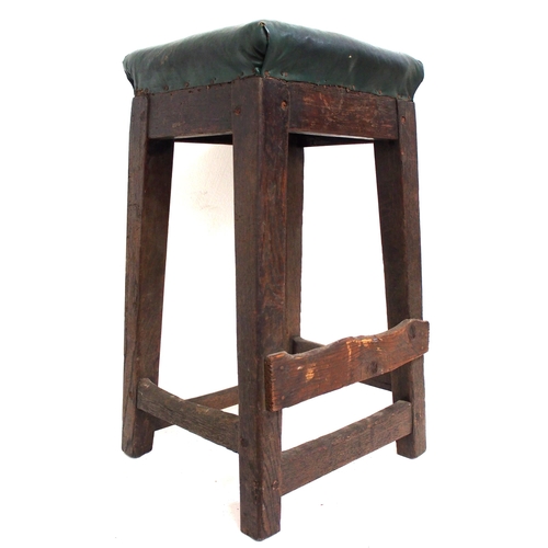 811 - GNR upholstered high stool (branded on underside) stands 26½